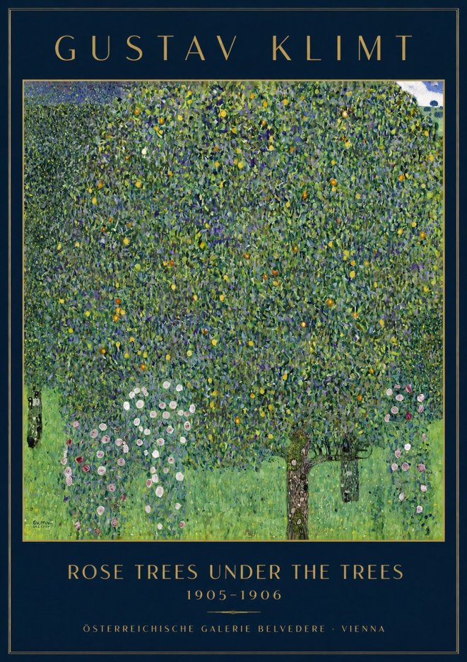 Klimt Rose Trees Under the Trees No3 - Plakát