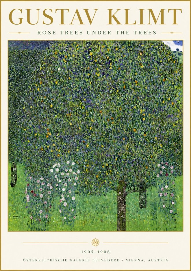 Klimt Rose Trees Under the Trees No5 - Plakát