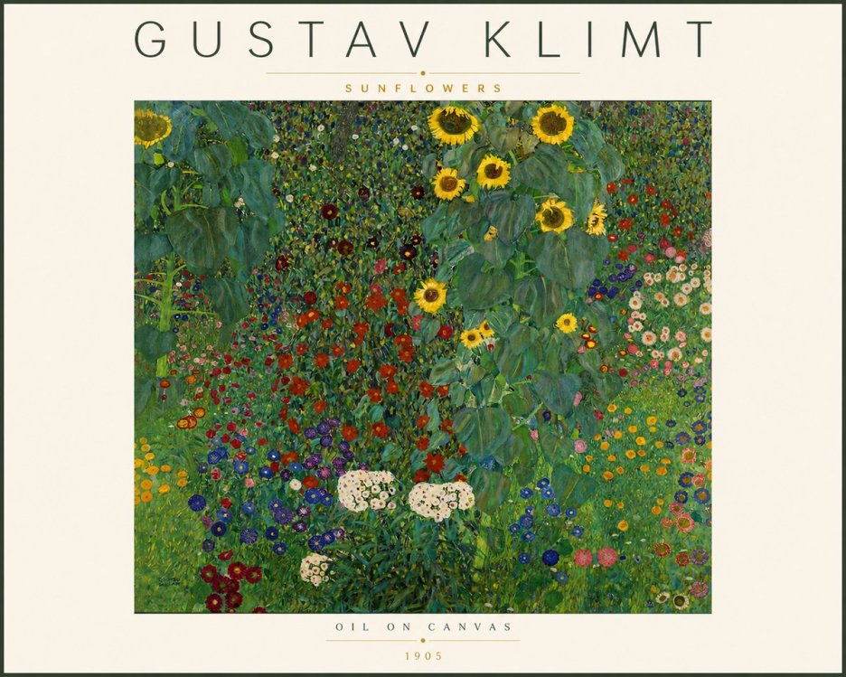 Klimt Sunflowers No4 - Plakát