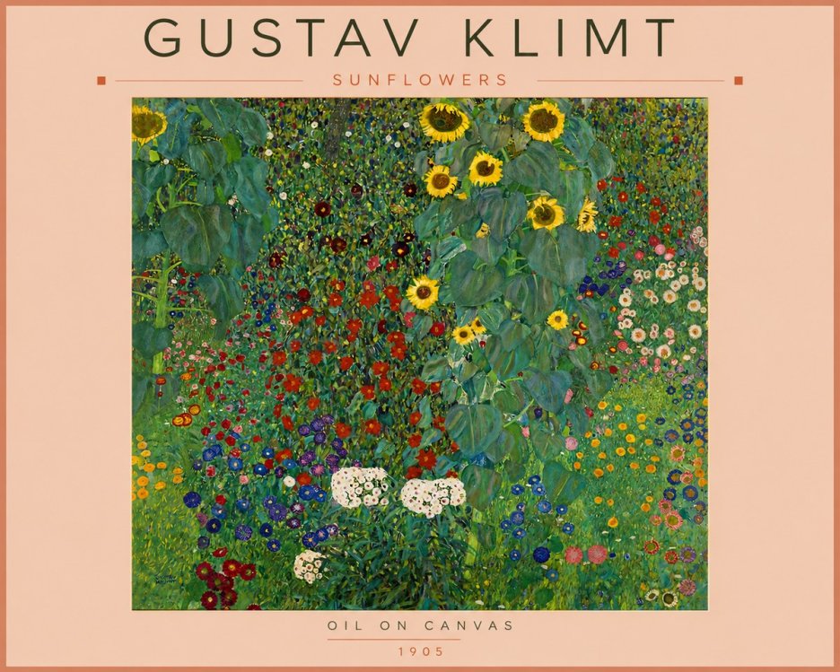 Klimt Sunflowers No5 - Plakát