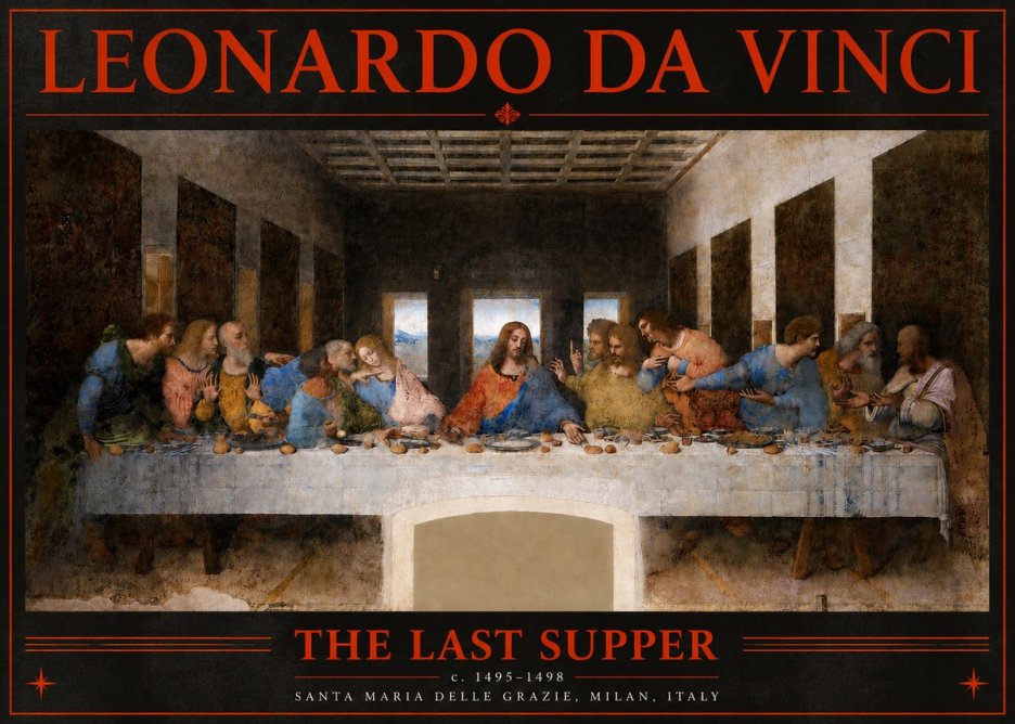 Leonardo da Vinci The Last Supper No3 - Plakát