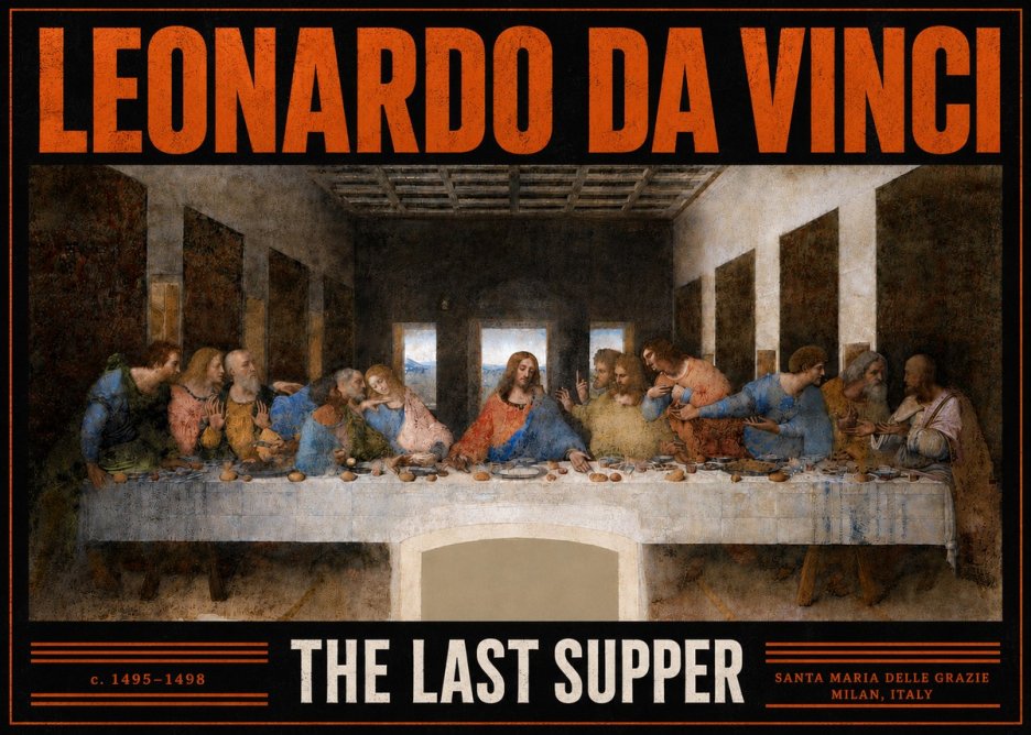 Leonardo da Vinci The Last Supper No5 - Plakát