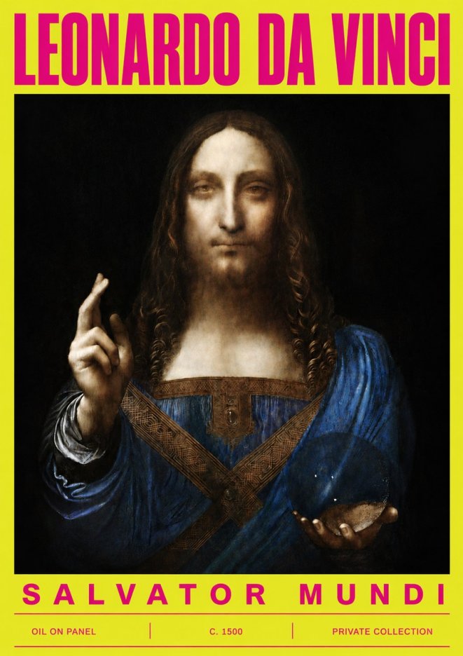 Leonardo da Vinci Salvator Mundi No5 - Plakát