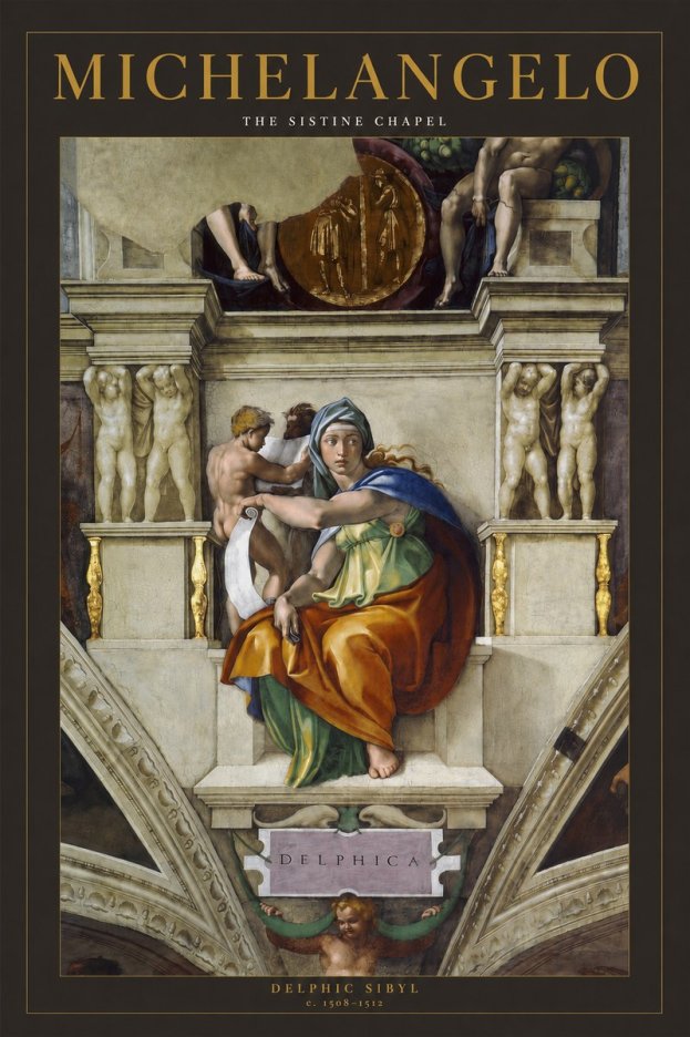 Michelangelo Delphic Sibyl No2 - Plakát