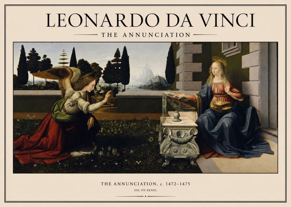 Leonardo da Vinci The Annunciation No1 - Plakát