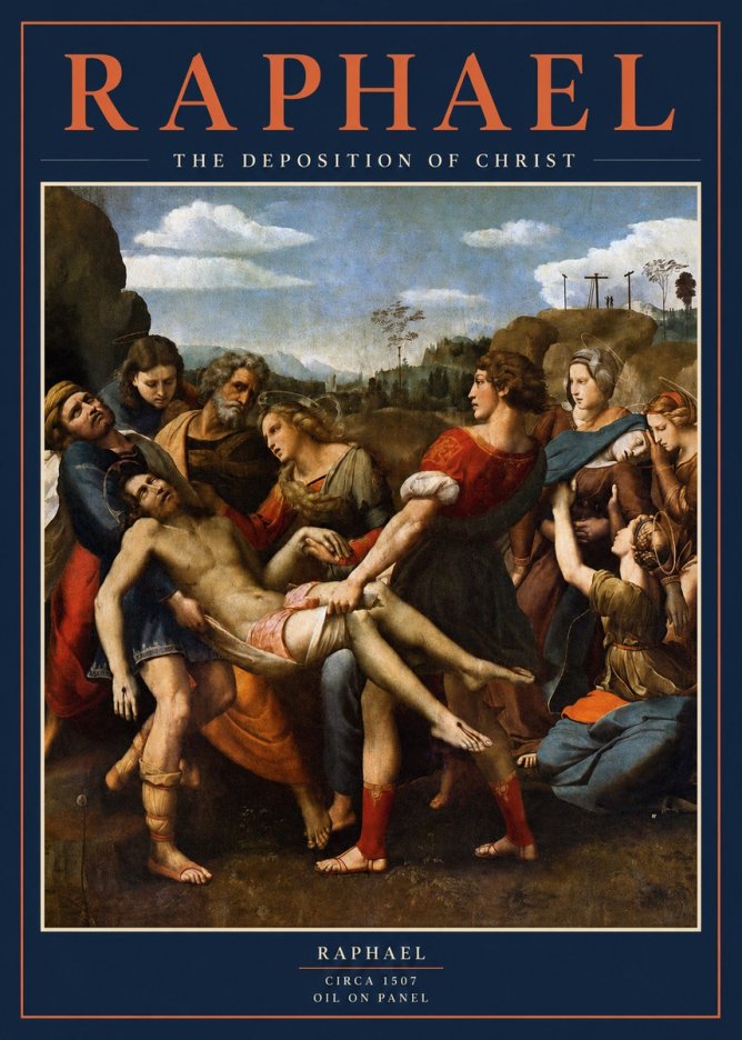 Raphael The Deposition of Christ No2 - Plakát
