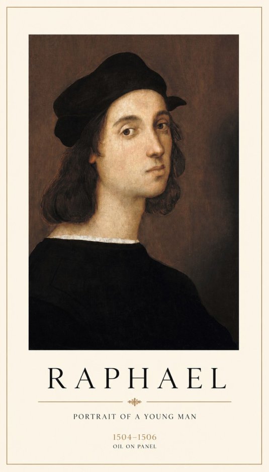 Raphael Portrait of a Young Man No1 - Plakát