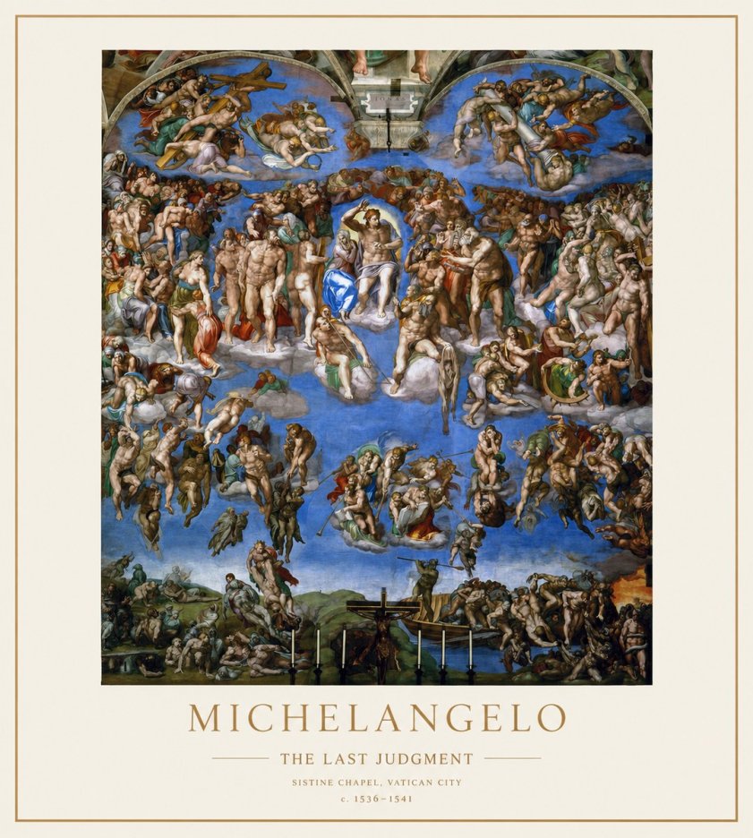 Michelangelo The Last Judgment No1 - Plakát