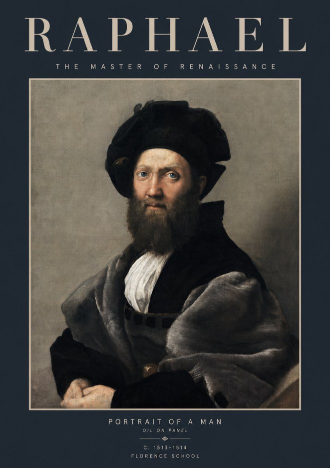 Raphael Portrait of a Man No2 - Plakát