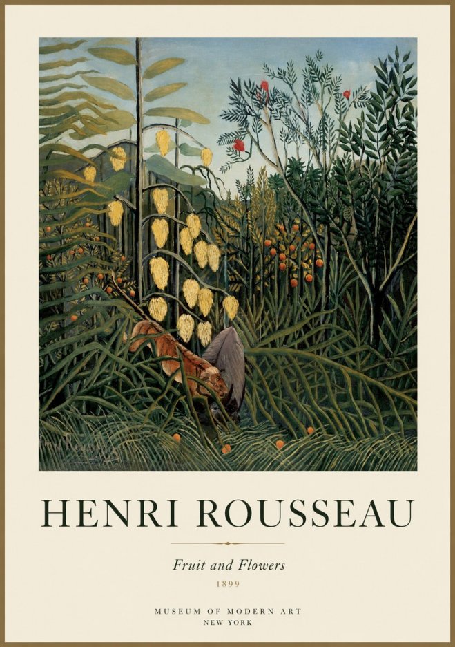 Rousseau Fruit and Flowers No1 - Plakát