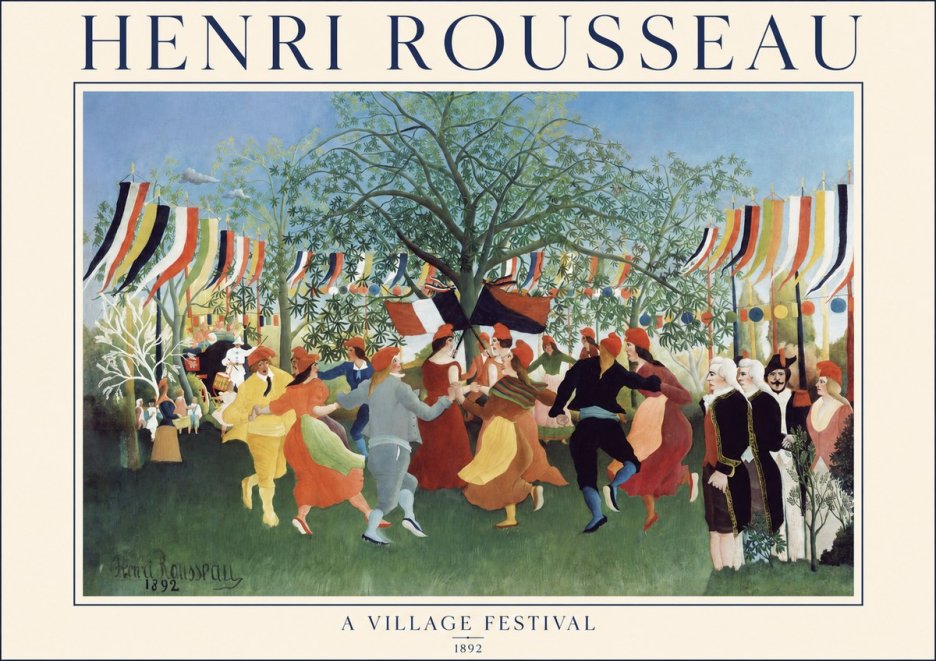 Rousseau A Village Festival No1 - Plakát