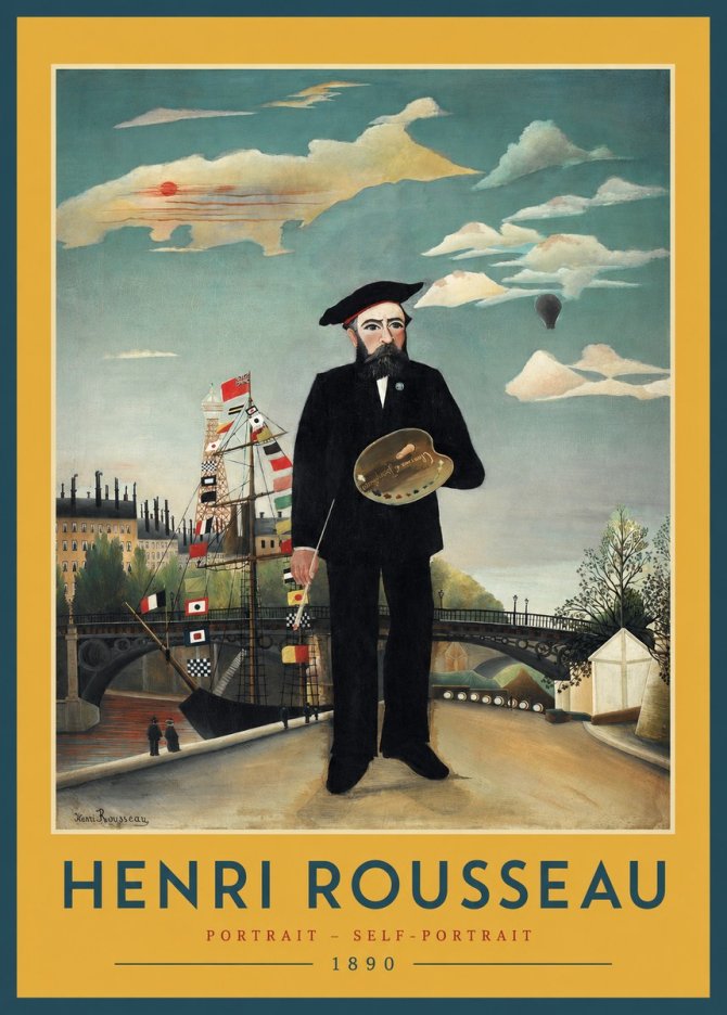Rousseau Portrait - Self-portrait No2 - Plakát