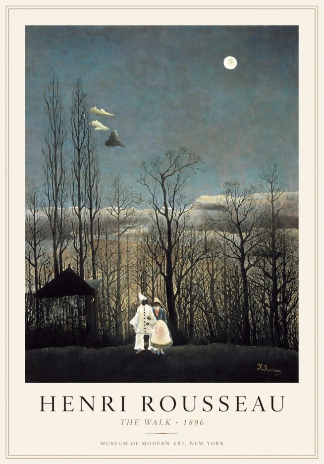 Rousseau The Walkers at Evening No2 - Plakát
