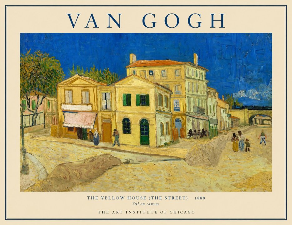 Van Gogh The Yellow House (the Street) No1 - Plakát