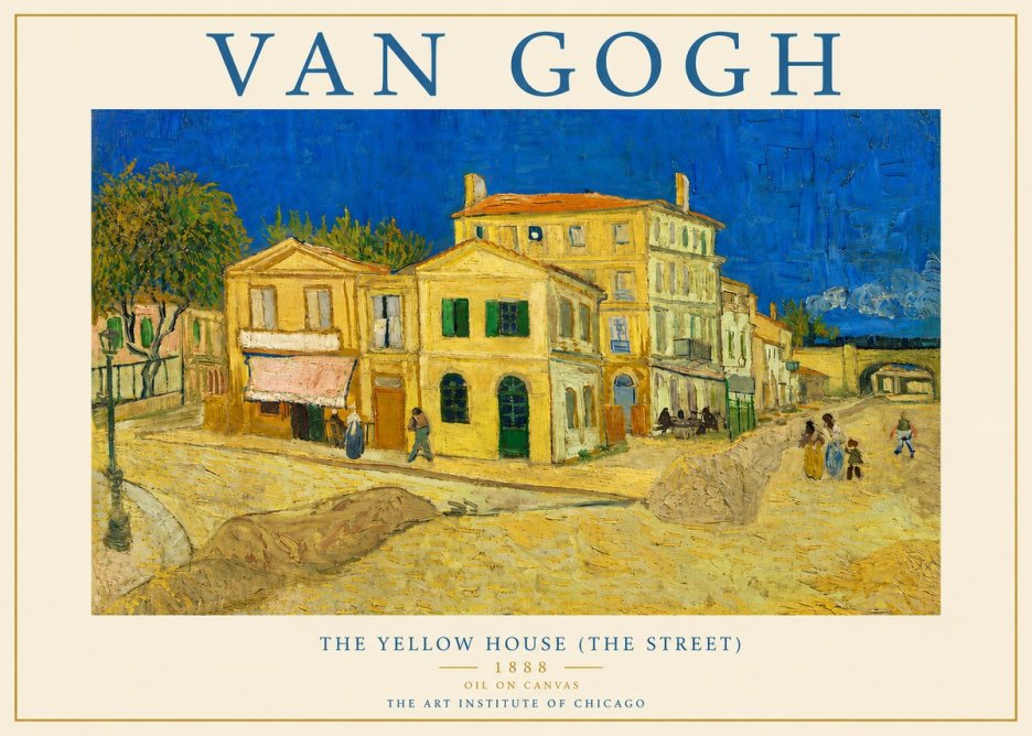 Van Gogh The Yellow House (the Street) No3 - Plakát