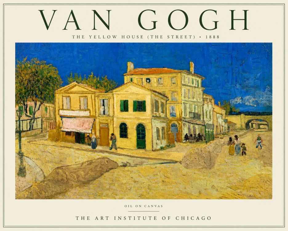 Van Gogh The Yellow House (the Street) No6 - Plakát
