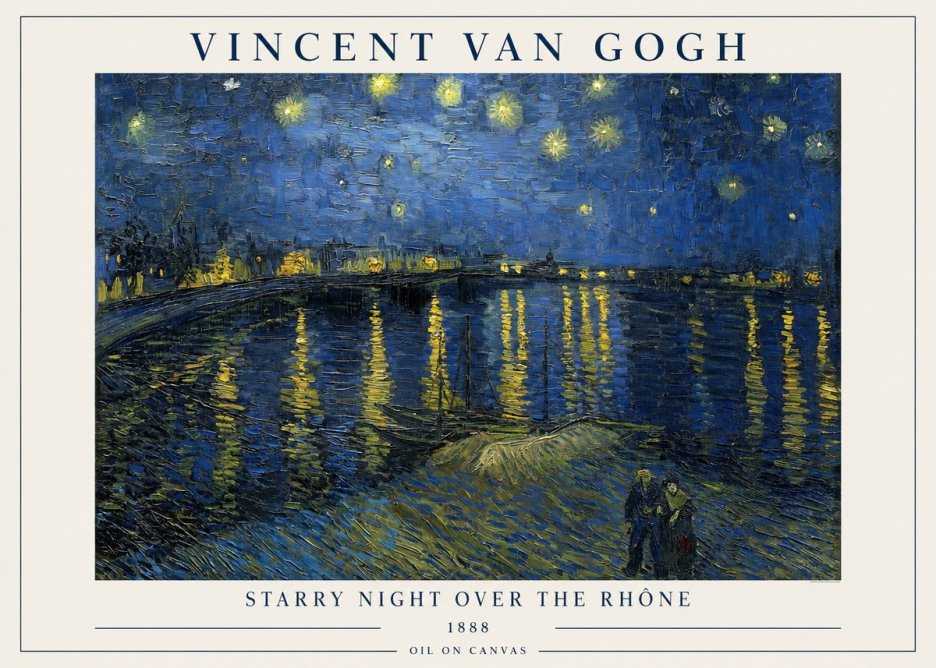 Van Gogh Starry Night over the Rhône No1 - Plakát