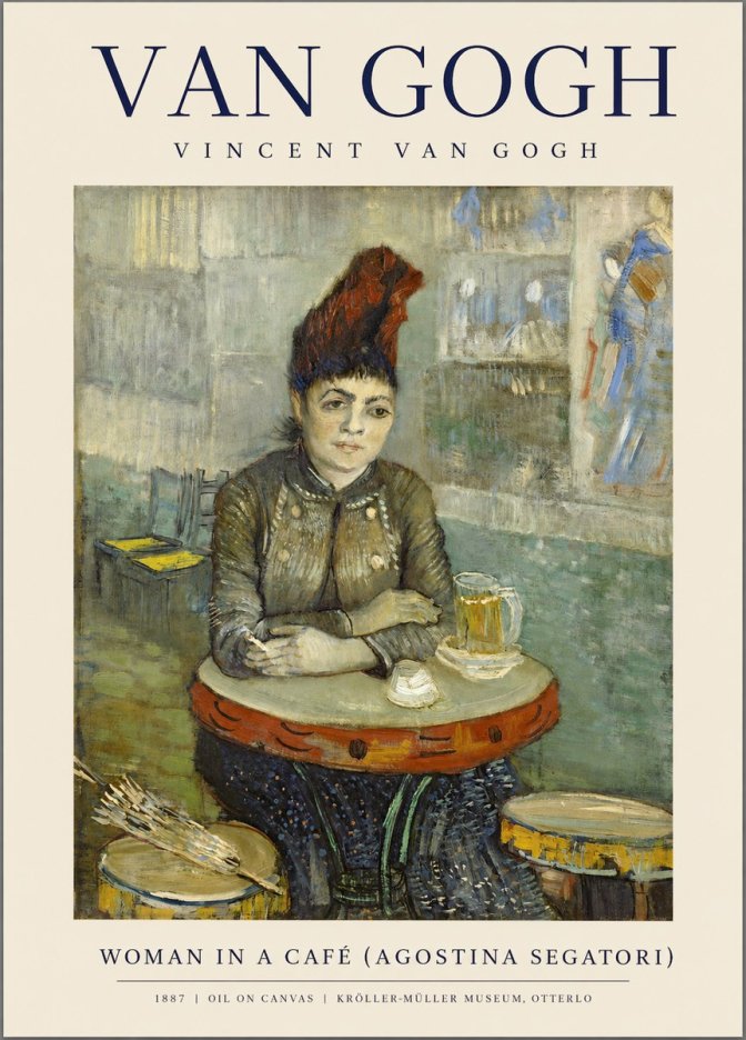 Van Gogh Woman in a Café (Agostina Segatori) No1 - Plakát