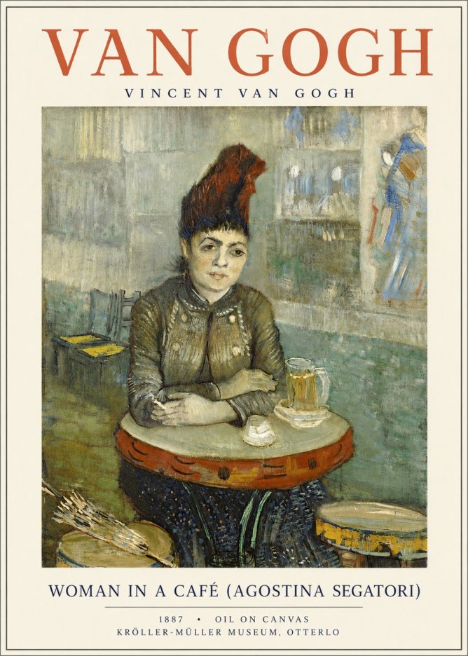 Van Gogh Woman in a Café (Agostina Segatori) No3 - Plakát