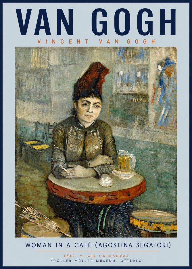 Van Gogh Woman in a Café (Agostina Segatori) No4 - Plakát