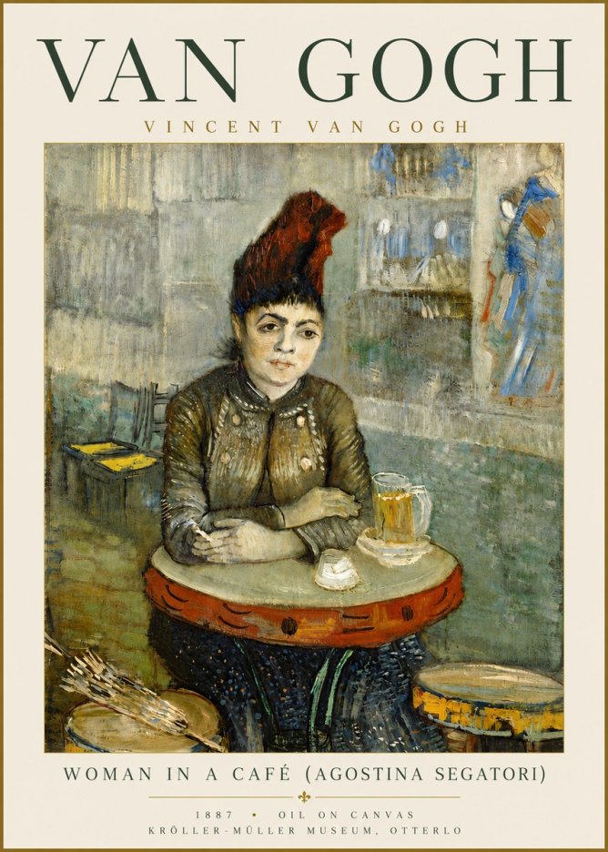Van Gogh Woman in a Café (Agostina Segatori) No5 - Plakát
