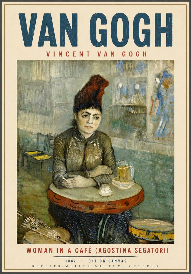 Van Gogh Woman in a Café (Agostina Segatori) No6 - Plakát