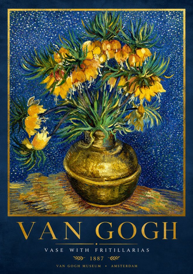Van Gogh Vase with Fritillarias No2 - Plakát