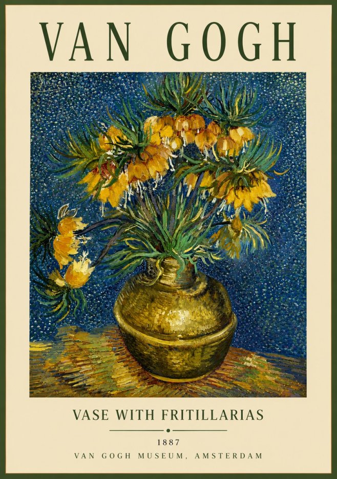 Van Gogh Vase with Fritillarias No5 - Plakát
