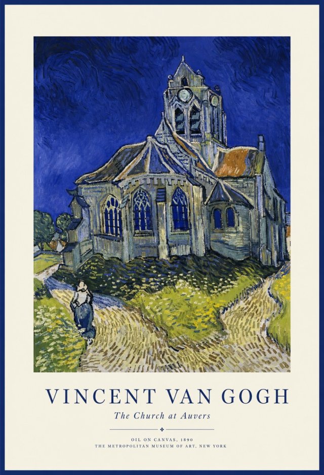 Van Gogh The Church at Auvers I No1 - Plakát
