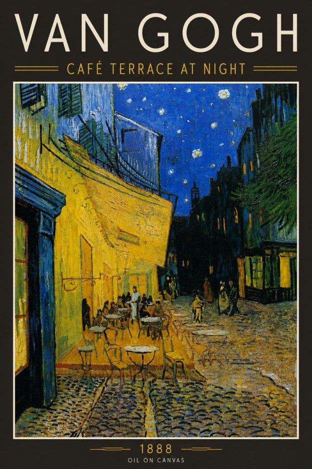 Van Gogh Café Terrace at Night No6 - Plakát