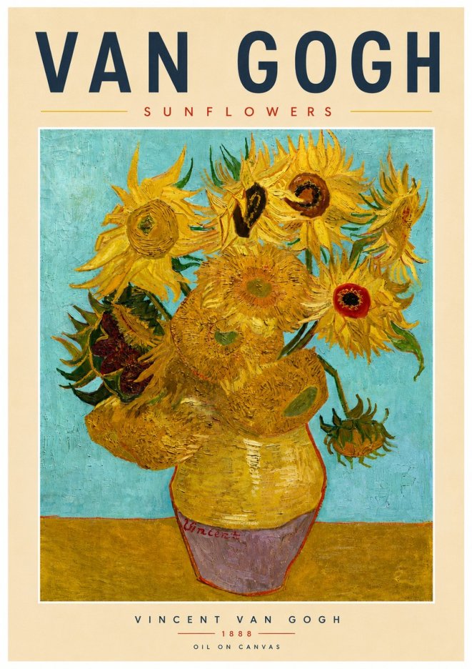 Van Gogh Sunflowers I No4 - Plakát