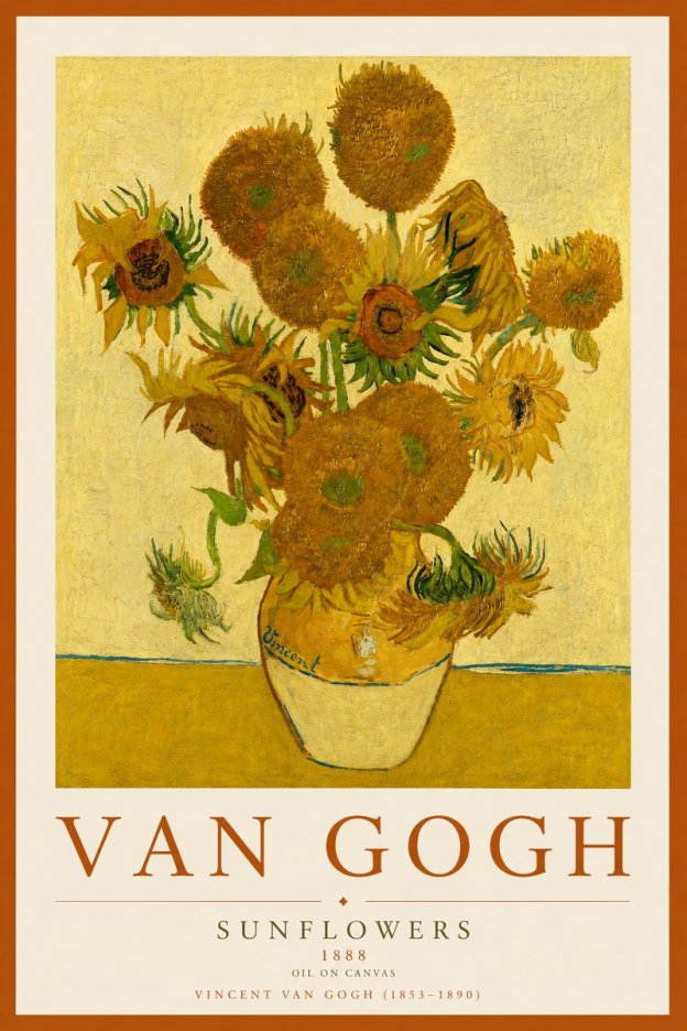 Van Gogh Sunflowers II No6 - Plakát