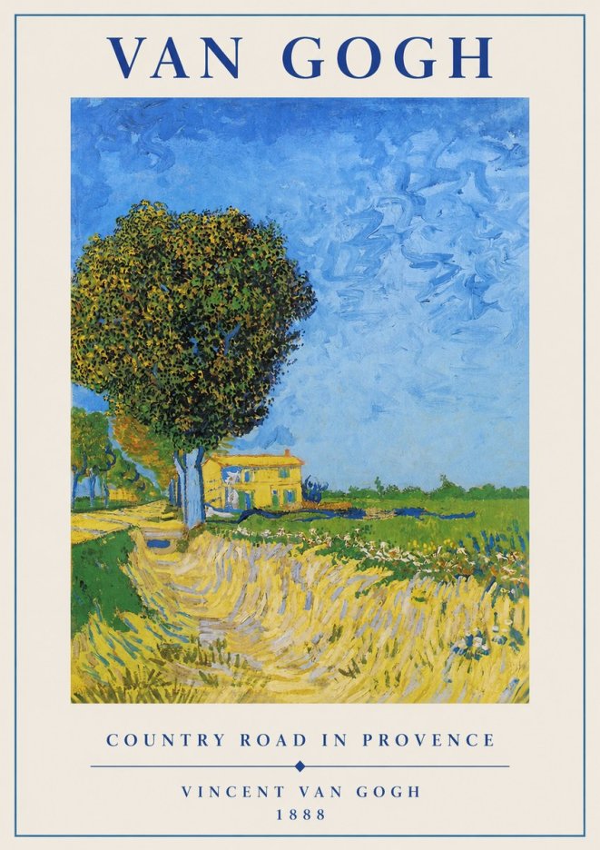 Van Gogh Country Road in Provence II No1 - Plakát