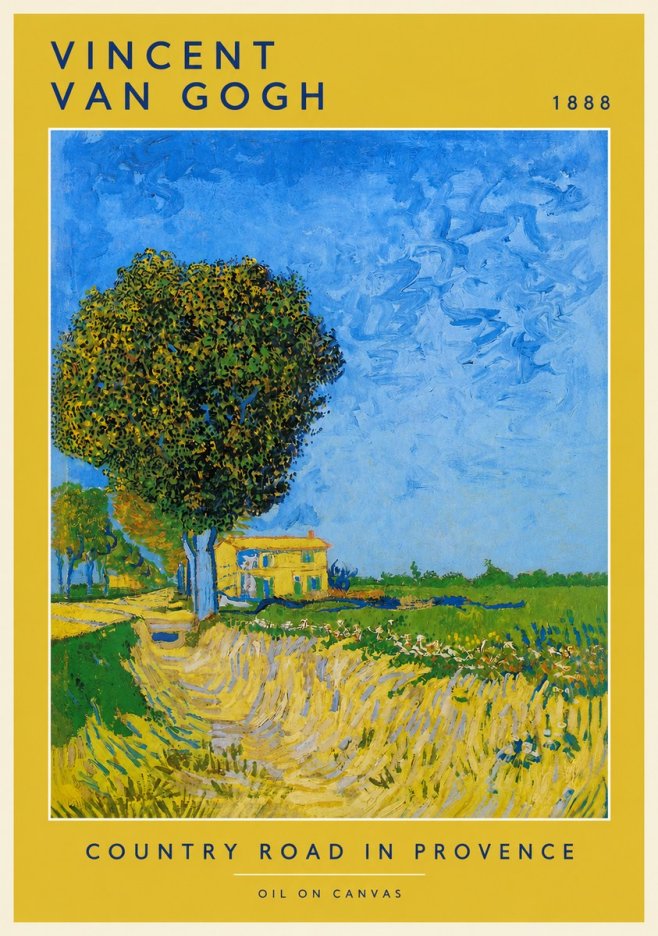 Van Gogh Country Road in Provence II No2 - Plakát