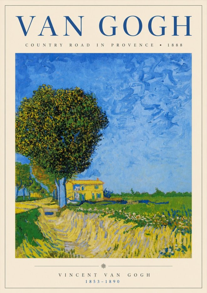 Van Gogh Country Road in Provence II No3 - Plakát