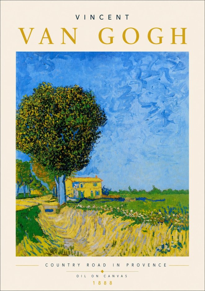Van Gogh Country Road in Provence II No5 - Plakát
