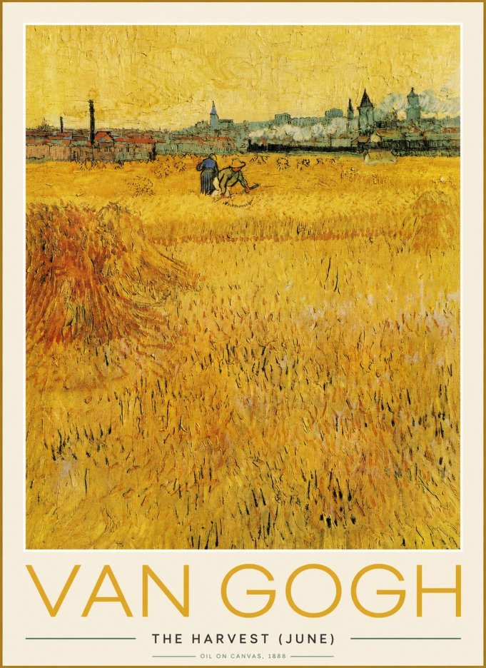 Van Gogh The Harvest (June) No2 - Plakát