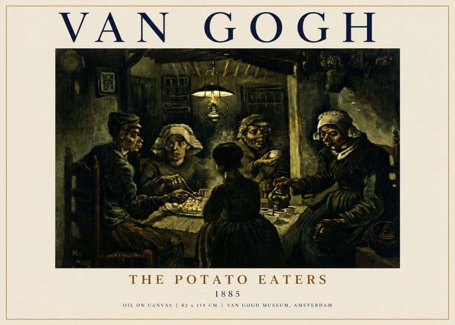 Van Gogh The Potato Eaters II No5 - Plakát