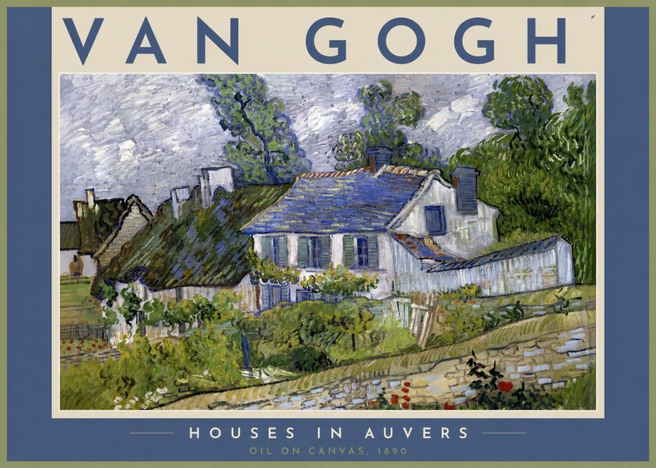 Van Gogh Houses in Auvers No4 - Plakát