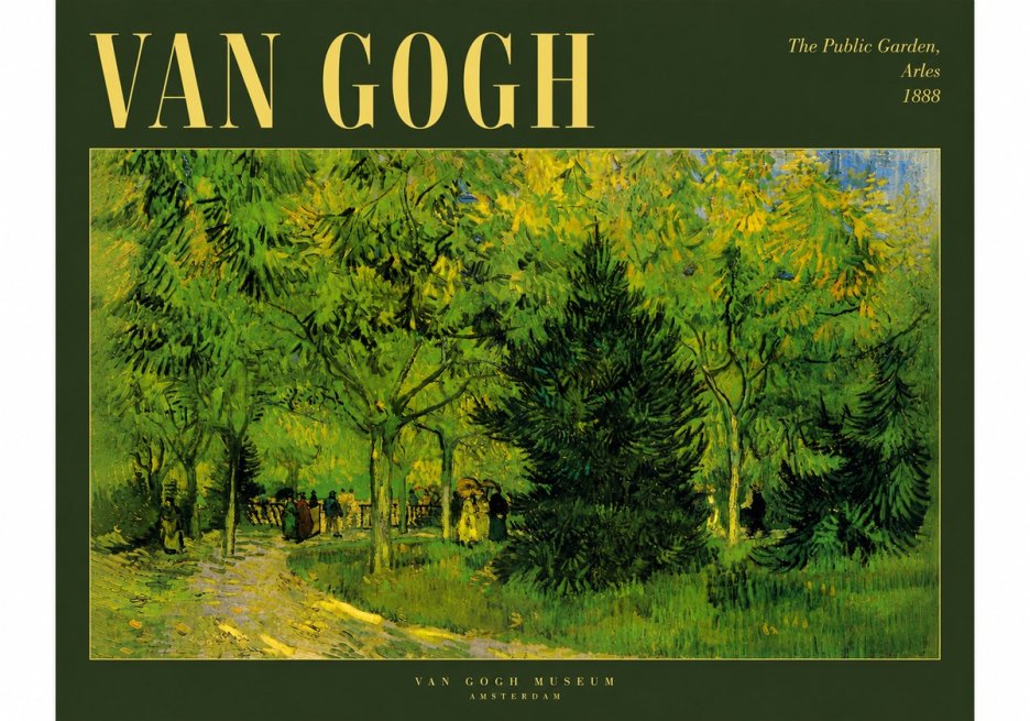 Van Gogh The Public Garden, Arles No5 - Plakát