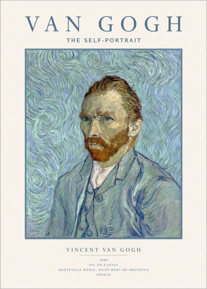 Van Gogh The Self-portrait No1 - Plakát