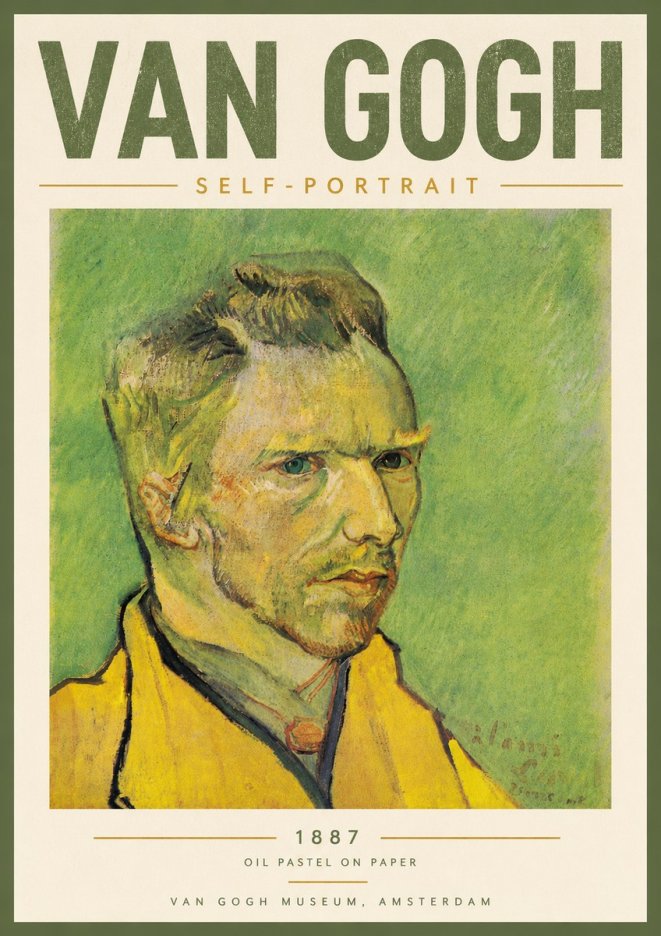 Van Gogh Self-portrait II No6 - Plakát