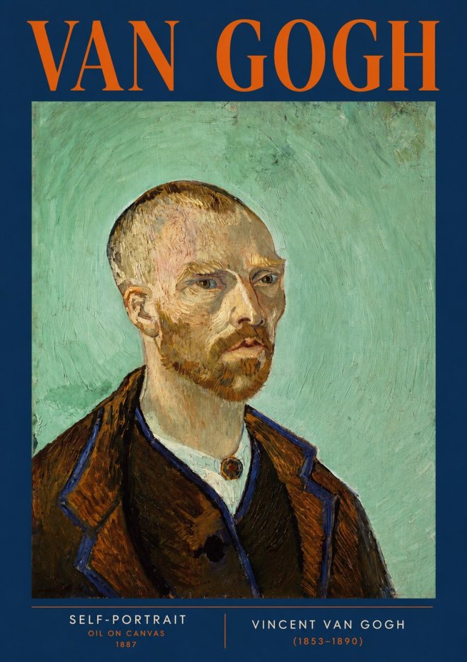 Van Gogh Self-portrait III No4 - Plakát