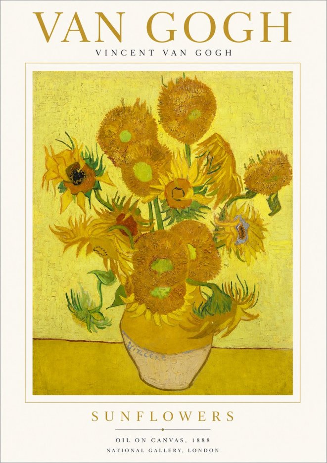 Van Gogh Sunflowers III No1 - Plakát