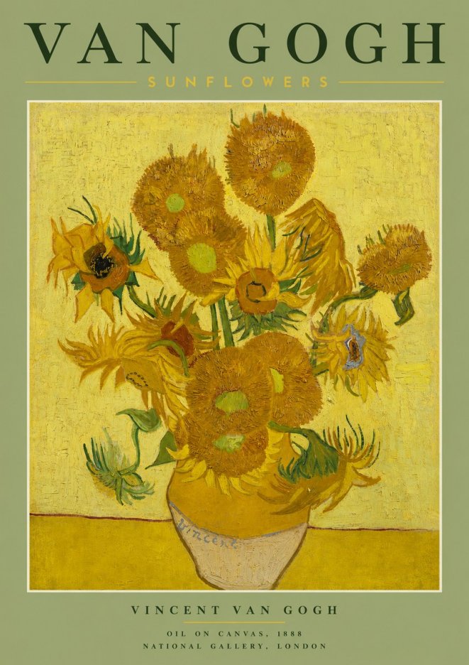 Van Gogh Sunflowers III No2 - Plakát