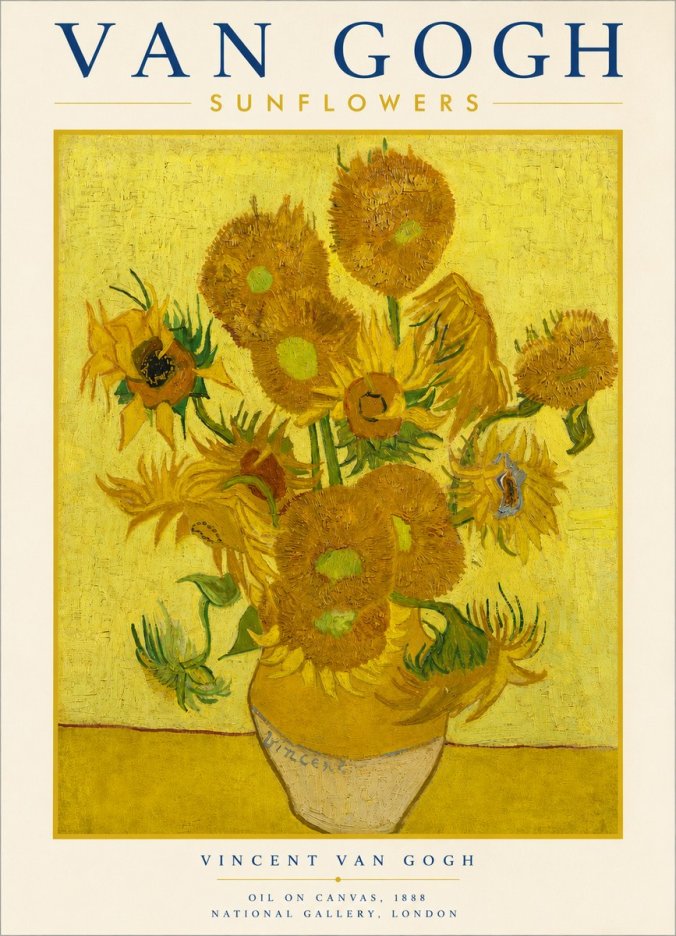 Van Gogh Sunflowers III No3 - Plakát