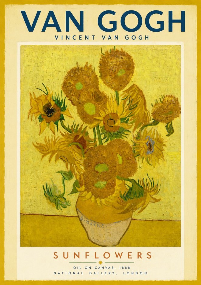 Van Gogh Sunflowers III No4 - Plakát