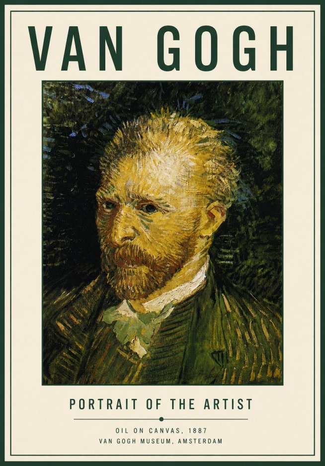 Van Gogh Portrait of the Artist III No4 - Plakát