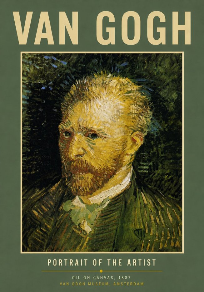 Van Gogh Portrait of the Artist III No5 - Plakát