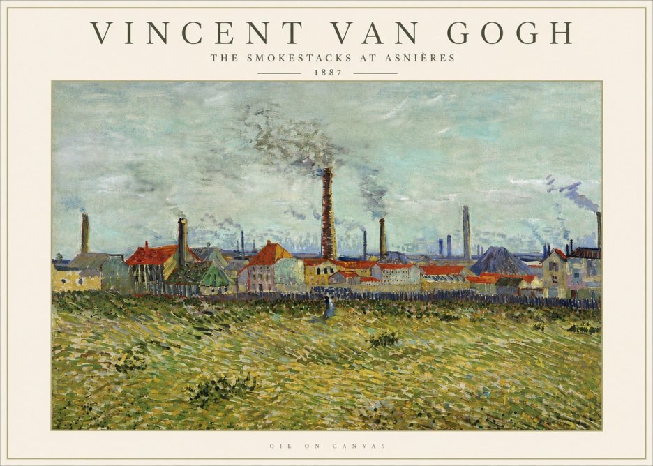 Van Gogh The Smokestacks at Asnières No4 - Plakát